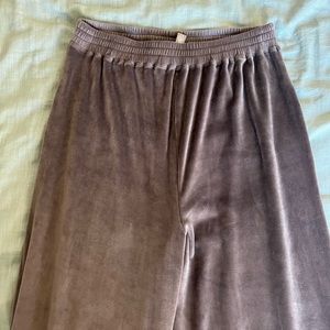 SKIMS velour brown wide leg pants, women’s size M